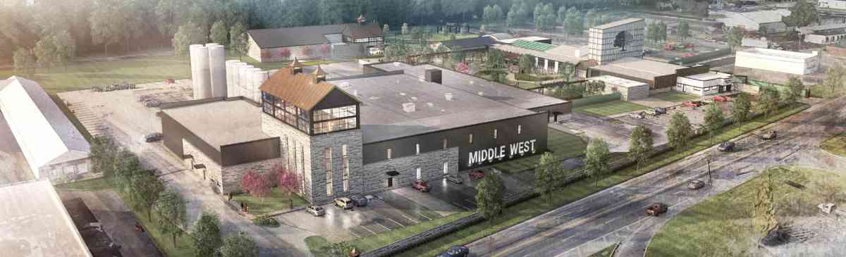 Render of new Middle West Spirits distillery.