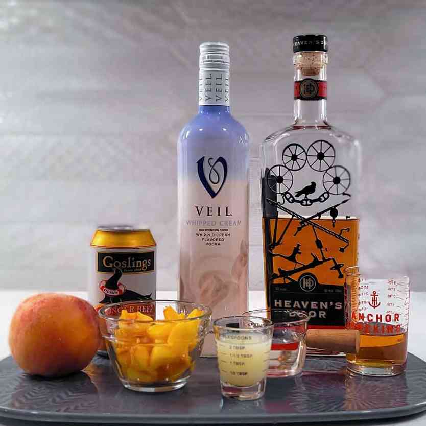 Rustic Peach Martini Ingredients