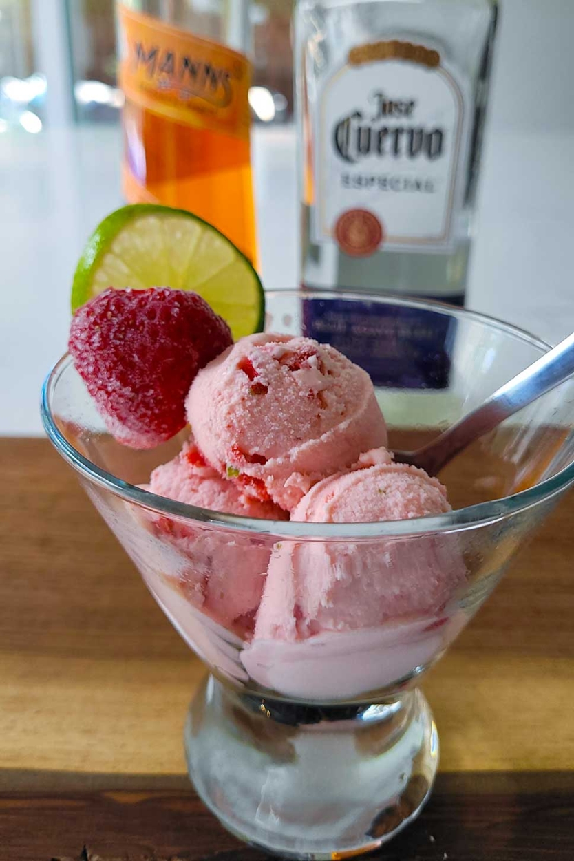 Strawberry Margarita Ice Cream.